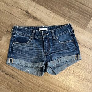 Abercrombie & Fitch Dark Blue Jean Shorts